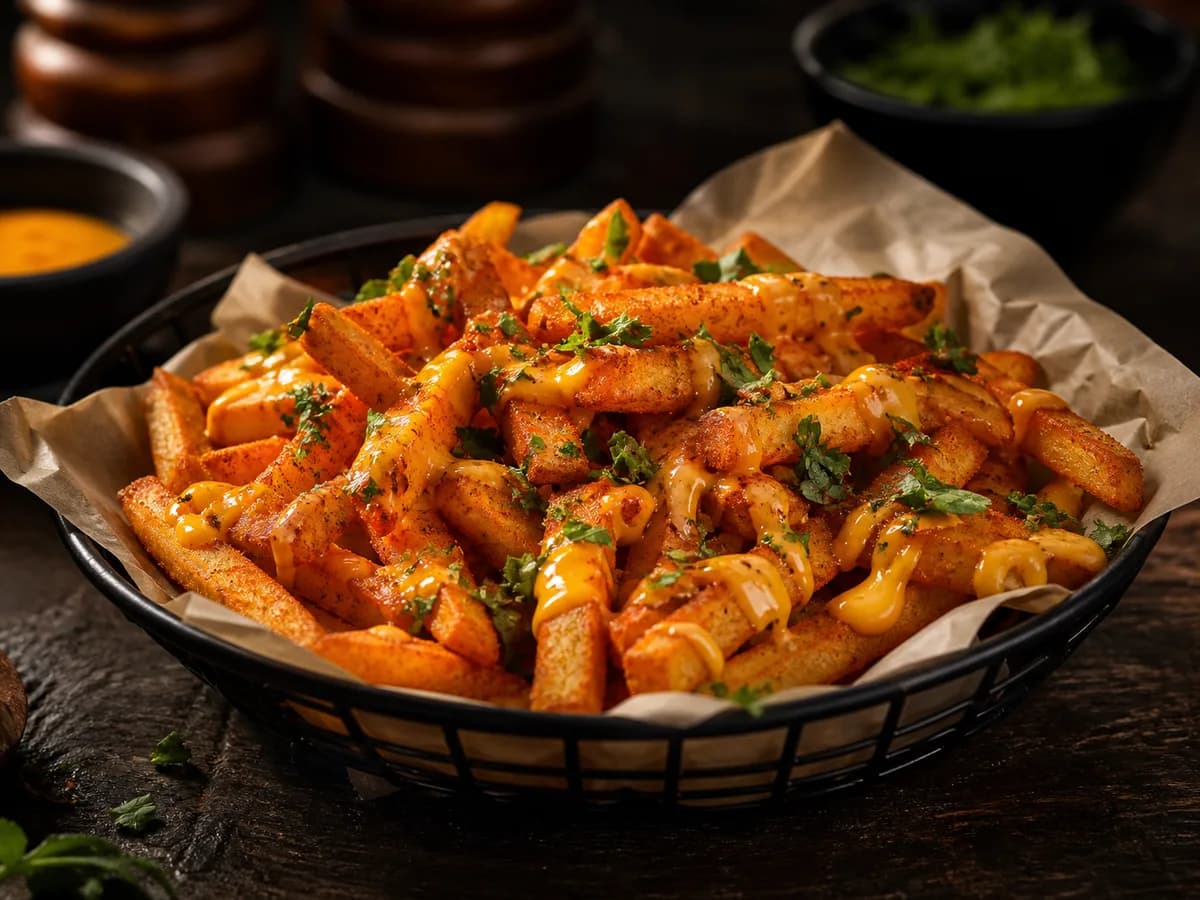 Peri peri loaded fries at Burger Minister Sector 58 Noida